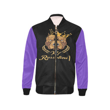 #Rossolini1# In Your Face Purple Sleeves Kids' Bomber Jacket (Model H40)