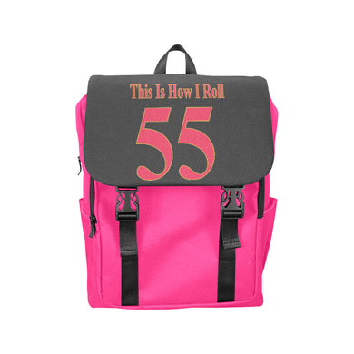 #This Is How I Roll# 55 Red/Gold Casual Shoulders Backpack (Model 1623)