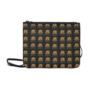 #Rossolini1# 2 Black Slim Clutch Bag (Model 1668)
