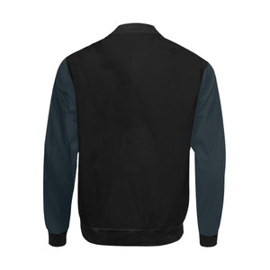#Rossolini1# In Your Face Navy Blue Bomber Jacket for Men (Model H31)