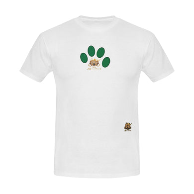 #MARKEDFORLIFE# Green Paw White Men's T-Shirt