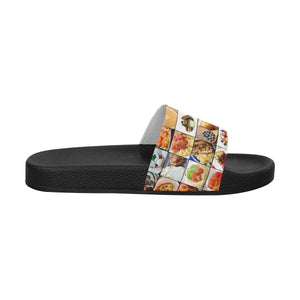 #Rossolini1# Food Men's Slide Sandals/Large Size (Model 057)