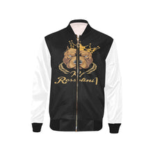 #Rossolini1# In Your Face White Sleeves Kids' Bomber Jacket (Model H40)