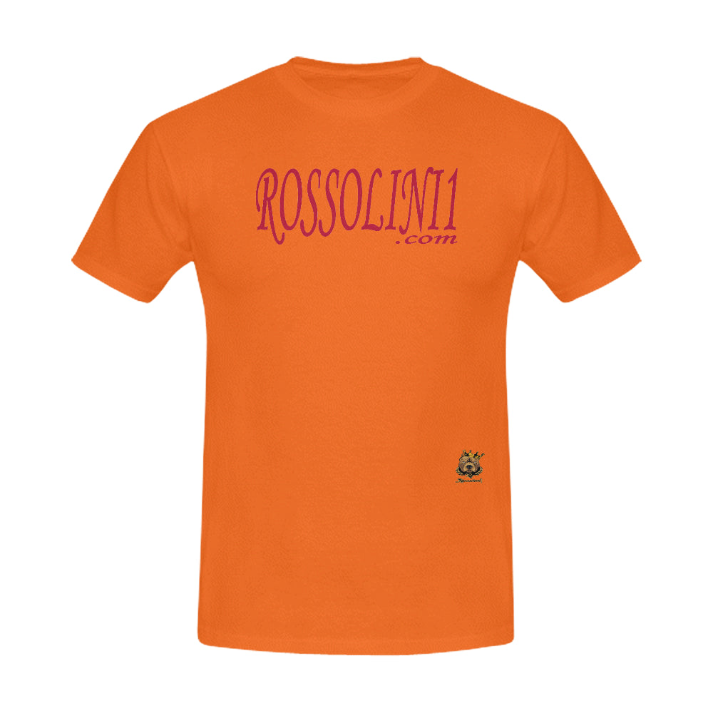 #Rossolini1.com# Red Writing Orange Men's T-Shirt