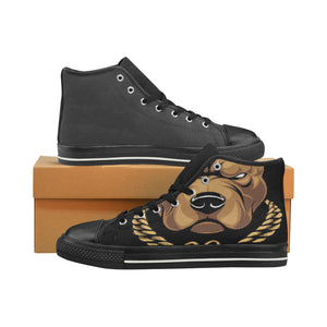 #Rossolini1# InSider Charcoal High Top Canvas Shoes for Kid (Model 017)