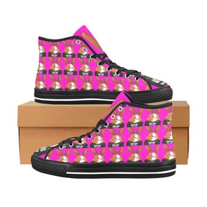 #BLM# Rabbit Hot Pink Vancouver H Men's Canvas Shoes (1013-1)