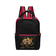 #Rossolini1# Black/Red Twin Handle Backpack (Model 1732)
