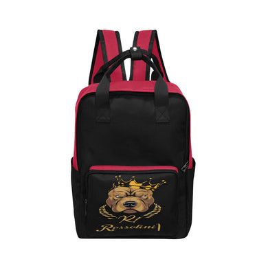 #Rossolini1# Black/Red Twin Handle Backpack (Model 1732)