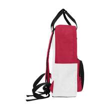 #Rossolini1# Black Lives Matter White/Red 2 Twin Handle Backpack (Model 1732)