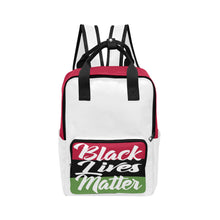 #Rossolini1# Black Lives Matter White/Red Twin Handle Backpack (Model 1732)