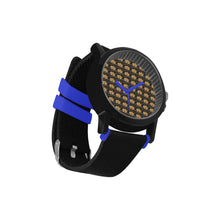 #Rossolini1# Mask Off Blue Hours/Seconds Unisex Silicone Strap Plastic Watch (Model 316)