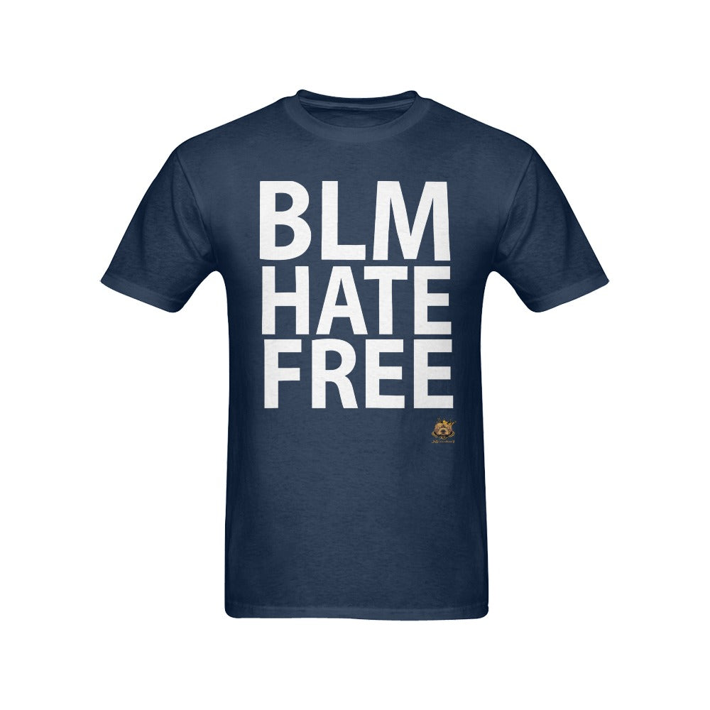 #BLM# HATE FREE Navy Blue T-Shirt