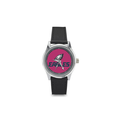 #Rossolini1# Eagles Hot Pink Kid's Stainless Steel Leather Strap Watch(Model 208)