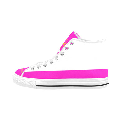 #Rossolini1# Flavor White/Hot Pink Vancouver H Women's Canvas Shoes (1013-1)