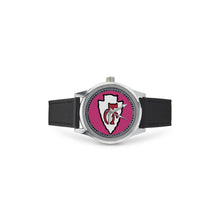 #Rossolini1# KC Pink Kid's Stainless Steel Leather Strap Watch(Model 208)