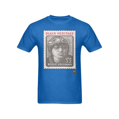 #Stamped# Bessie Coleman Blue T-Shirt