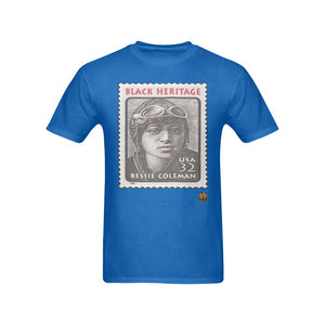 #Stamped# Bessie Coleman Blue T-Shirt