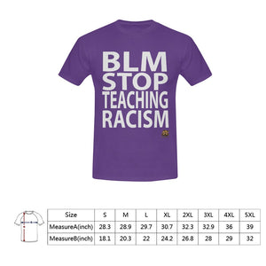 #BLM# Stop Teaching Racism Purple T-Shirt