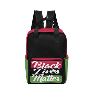 #Rossolini1# Black Lives Matter R/B/G 2 Twin Handle Backpack (Model 1732)