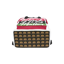 #Rossolini1# Black Lives Matter White/Red 2 Twin Handle Backpack (Model 1732)