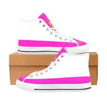 #Rossolini1# Flavor White/Hot Pink Vancouver H Women's Canvas Shoes (1013-1)