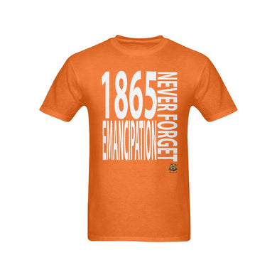 #NEVERFORGET# Emancipation 1865 Men's Orange T-Shirt