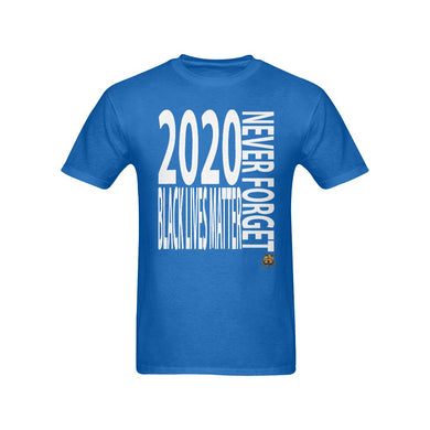 #NEVERFORGET# BLM 2020 Men's Blue T-Shirt