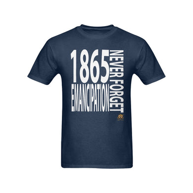 #NEVERFORGET# Emancipation 1865 Men's Navy Blue T-Shirt