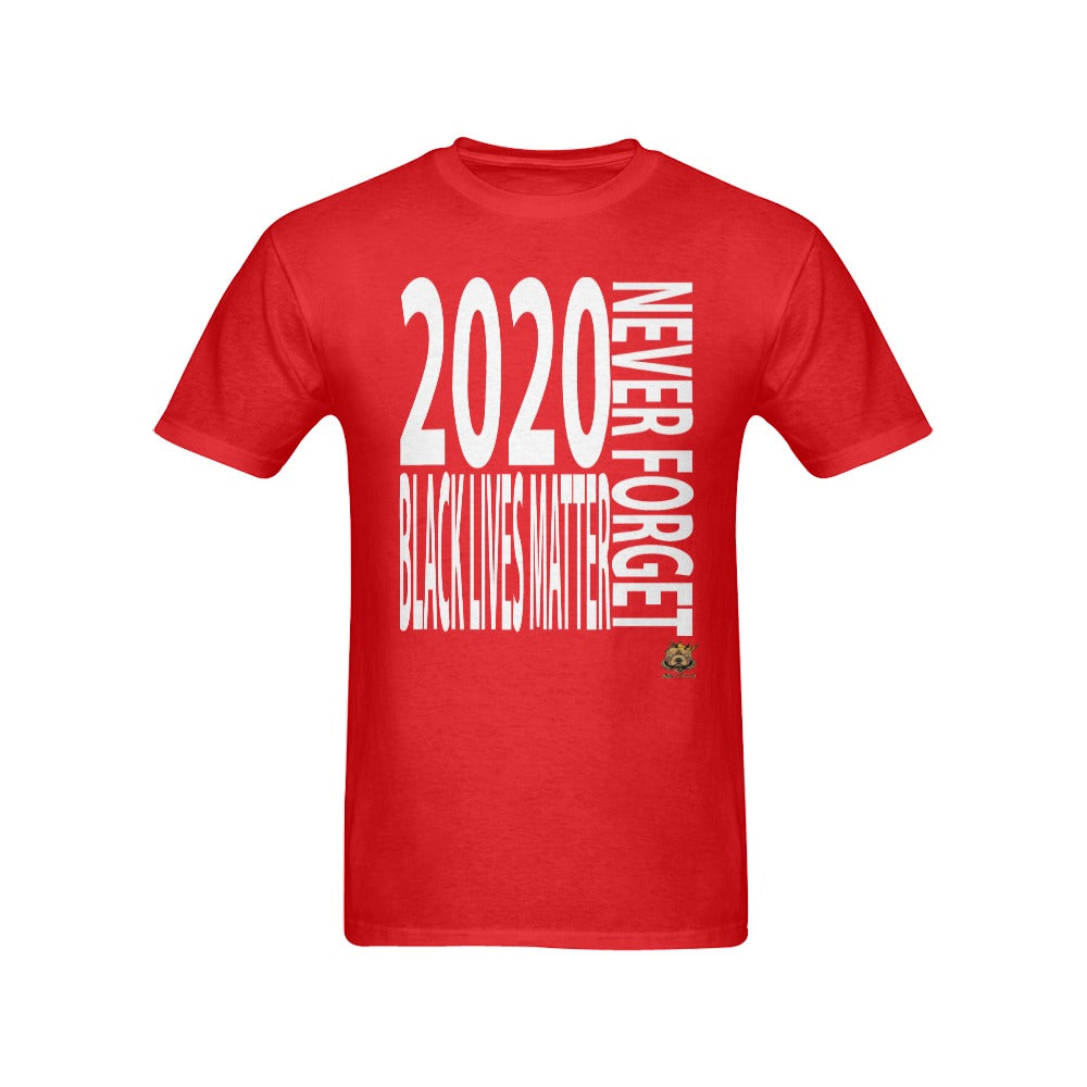 #NEVERFORGET# BLM 2020 Men's Red T-Shirt