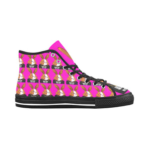 #BLM# Rabbit Hot Pink Vancouver H Women's Canvas Shoes (1013-1)